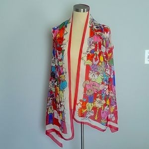 MOSCHINO BOUTIQUE SILK SCARF. RARE